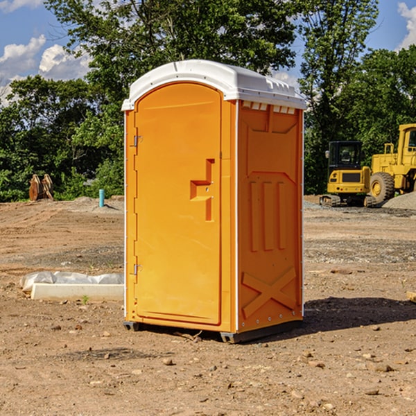 how often are the porta potties cleaned and serviced during a rental period in Columbia